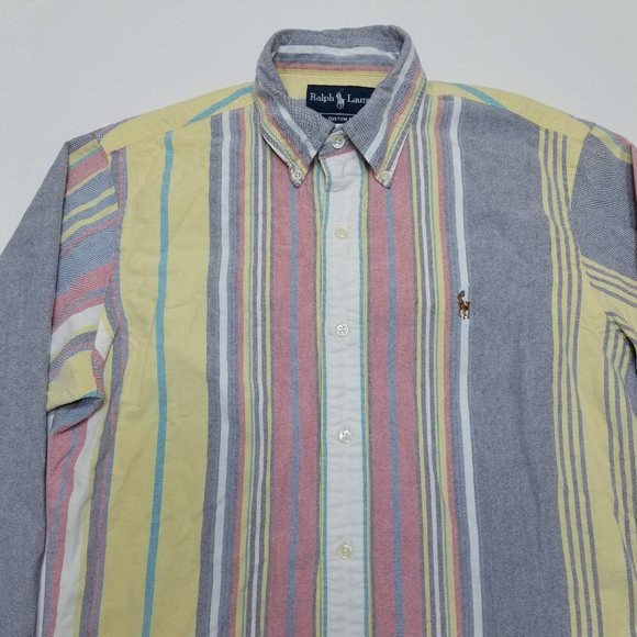 Ralph Lauren Custom Fit Oxford Shirt - Small - Str - Picture 2 of 9